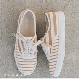 NWT Soludos Striped Sneakers